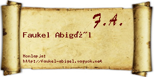 Faukel Abigél névjegykártya